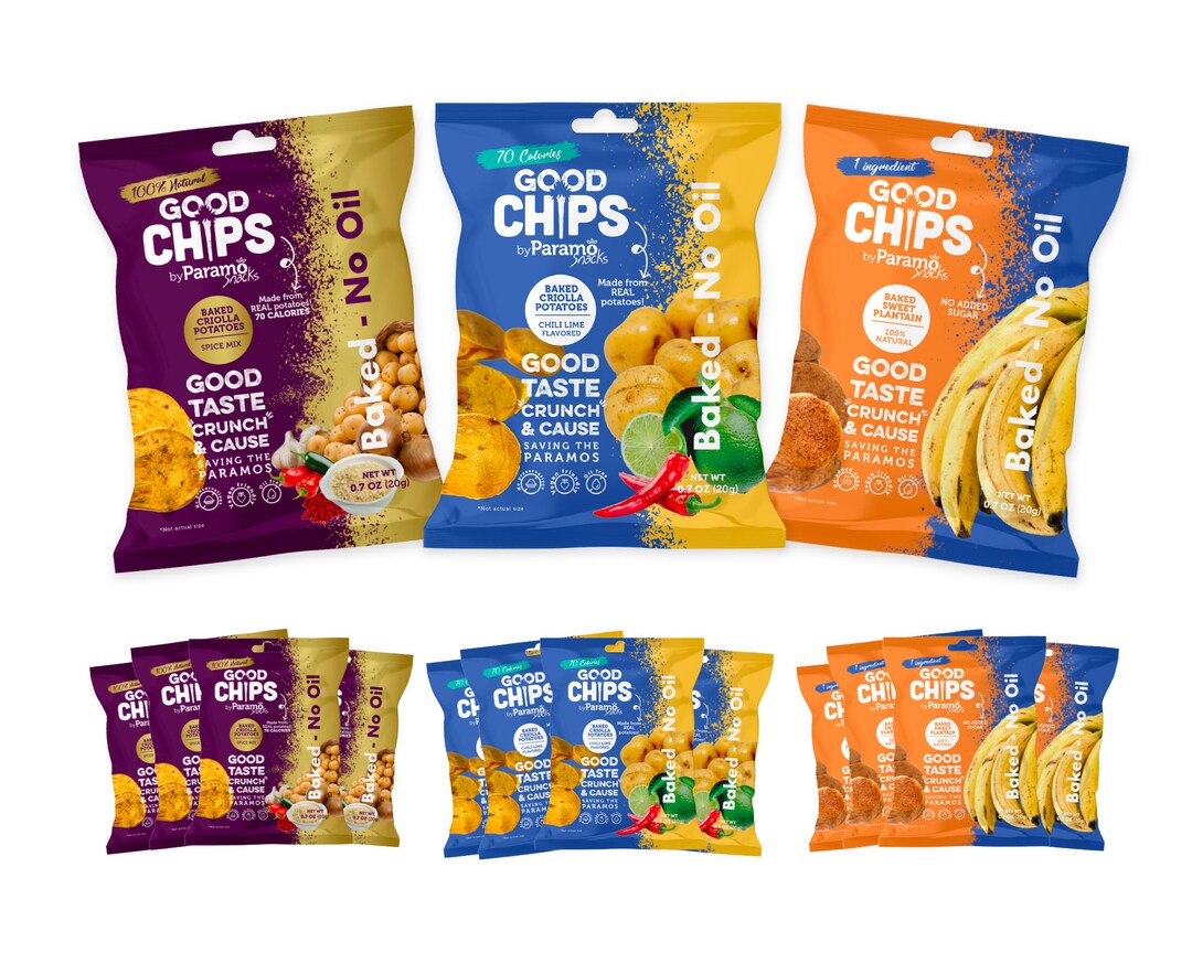 Baked Andean Potato Chips Variety Pack Sweet Plantain Andean Criolla