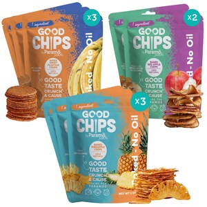Baked Fruit Snack Pack Pineapple Sweet Plantain and Apple Chips Oil Free Vegan Non-Gmo Variety Pack of 8 By Paramo Snacks