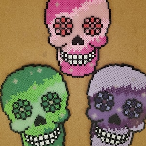 Skull Perlers Large Necklaces ( Sugar Skulls)