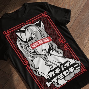 Waifu Anime Theme T-Shirt - Süßes Kawaii Anime Girl T-Shirt, Japanische Otaku Kleidung, Sexy Manga Fan Shirt, Unisex Anime Kleidung