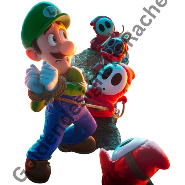 Luigi Super Mario PNG - Digital Download, SVG File, Instant Download