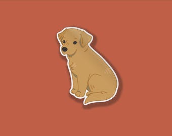 Yellow Labrador Dog Sticker | Kiss-Cut Vinyl Sticker