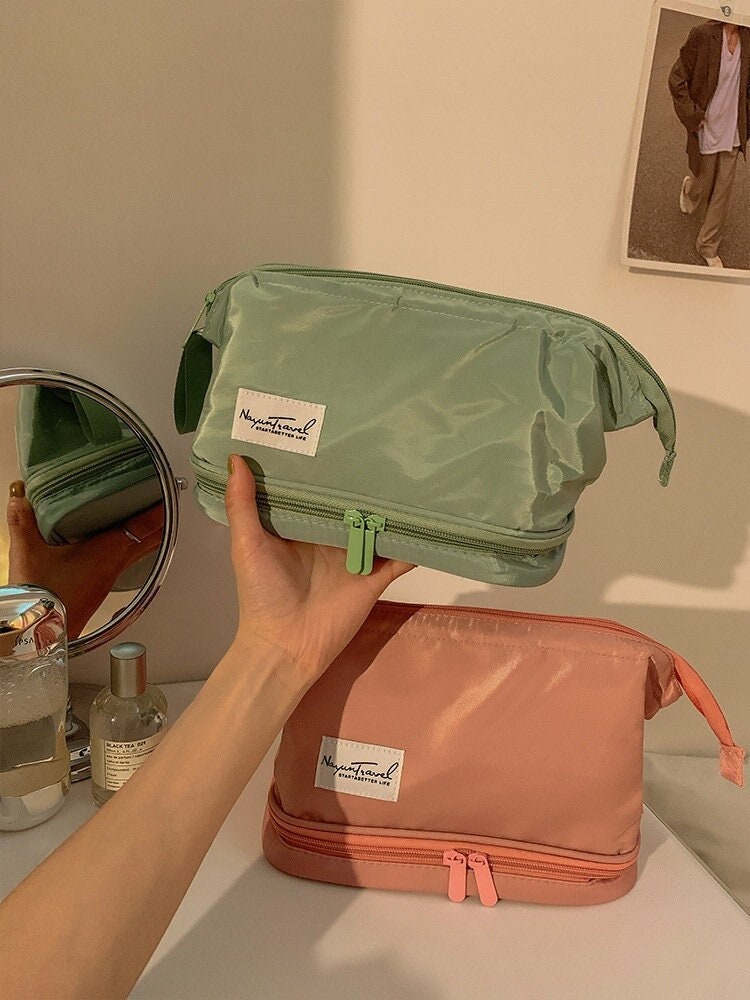 dosili Luxury Designer Purses And Handbags Fashion Cosmetic Bags Women  Makeup Set Double Zipper Case Bag Large Travel Toiletry Bag 