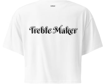 Top corto Treble Maker: camiseta de algodón para festivales de música para mujer