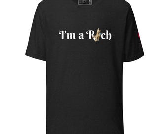 Camiseta Bienvenido a Derry • Camiseta gráfica "Soy rico", manga globo roja