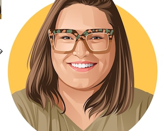 Custom Cartoon PORTRAIT from Photo | Personalized Digital Illustration | Unique Vector Art | Custom Drawing, Anniversary, Memorial, Birthday