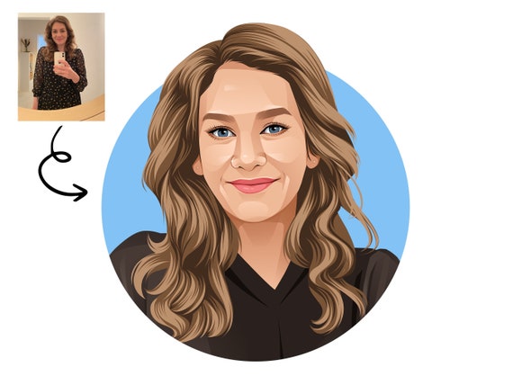 Custom Cartoon Portrait - Personalized Digital Avatar for Him - Profile Picture from Photo - Cartoon Drawing - Avatar Creator - Unique Gift