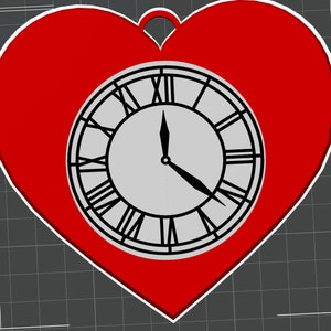 Tin Man&#39;s Heart Clock - 3d printed accessory for costume or cosplay - Wizard of Oz