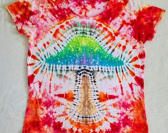 Ladies S-2XL Forest Fire Forager Blue Green Mushroom