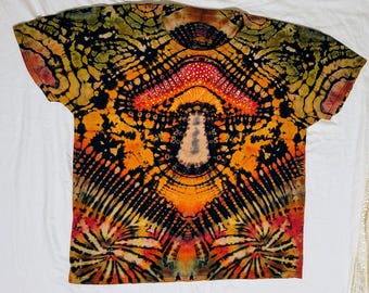 2XL Fall Forager Amanita Ice Dye/Sacred Geometry/Geode Coverage