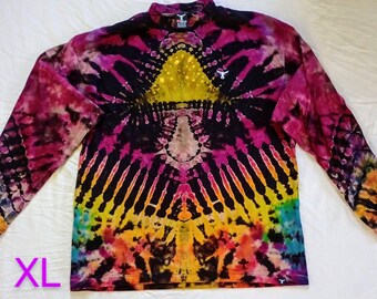 Reverse Dyed Long Sleeve XL mushroom/mandala