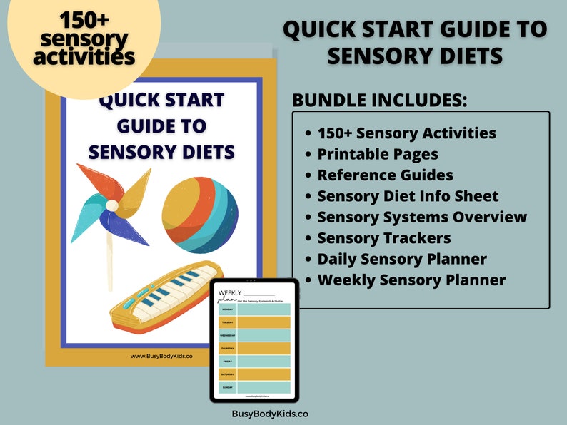 Sensory Diet Autism Planner Sensory Processing Disorder Etsy