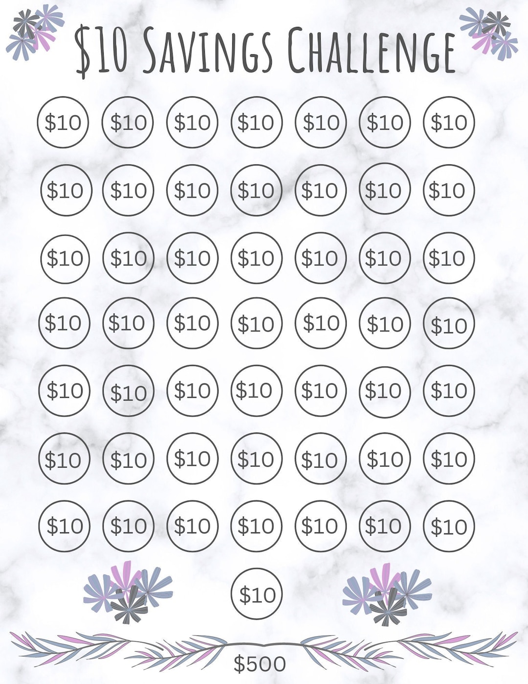 Printable Savings Challenge Etsy Printable Savings Challenge Etsy