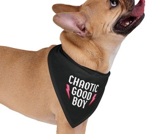 Chaotic Good Boy Pet Bandana / for dog or cat