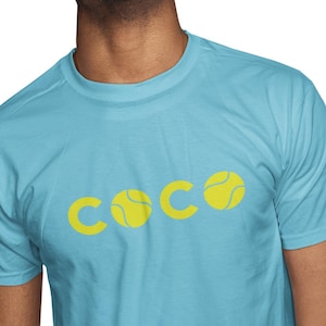 Coco Champion Tennis T-Shirt, Graphic Tee, Unisex Tee, Tennis Player Gift, Tennis Lover Tee, Sports Shirt, Tennis Fan Apparel