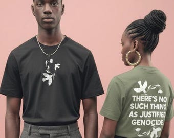 Dove of Peace Anti-Genocide Graphic T-shirt, Humanitarian Aid, Unisex Soft Tee