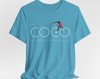 Coco US Women's Tennis, Unisex T-shirt  / 8 Colors / Sizes: S M L XL 2XL 3XL