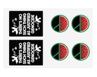 Palestine Solidarity Sticker Sheets / water-resistant vinyl / sales support humanitarian aid to Gaza