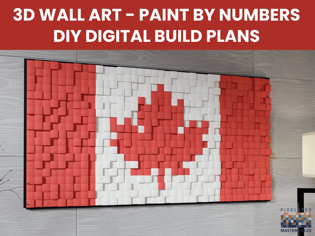 3D Wood Wall Art Paint by Numbers Kit for Adults DIY Wood Etsy