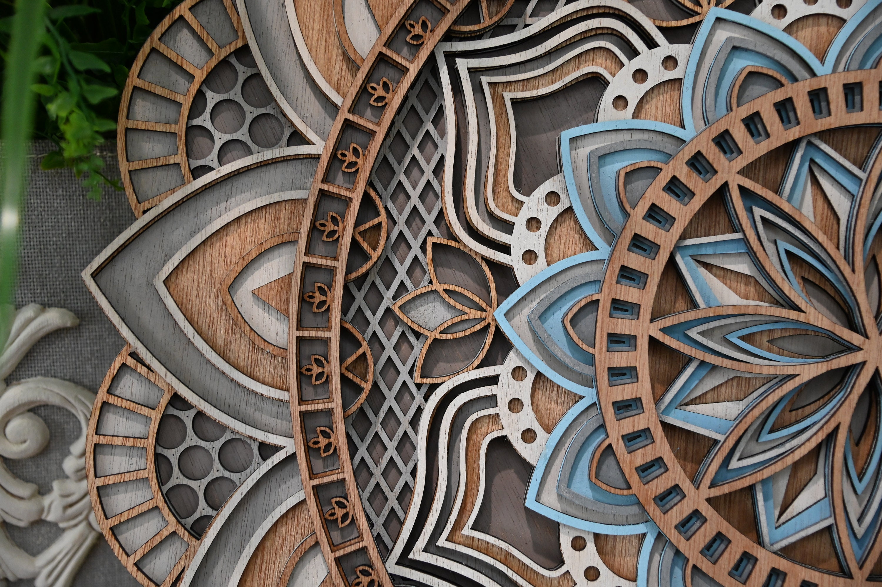 Handcrafted 3D Mandala Wood Wall Art – 7-layered Boho Decor - Etsy