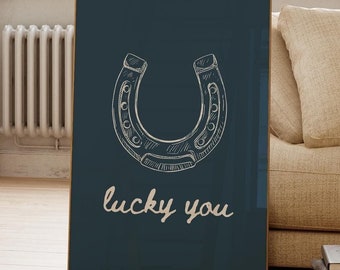 Horseshoe Print Western Wall Art Minimalist Western Art Print Trendy Cowboy Home Decor Vintage Western Wall Art Printable Art 1 print