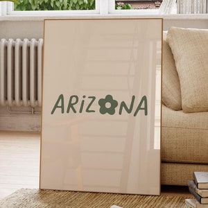 ARIZONA Druck Arizona Minimalistische Wandkunst Arizona Reise Druck Arizona Dekor trendige Reise Poster Sofort Download druckbare Kunst 1 Druck