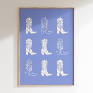 Cowboy Boot Print Trendy Western Wall Art Cowgirl Art Print Western Home Decor Girly Western Wall Art Instant Download Printable Art 1 print