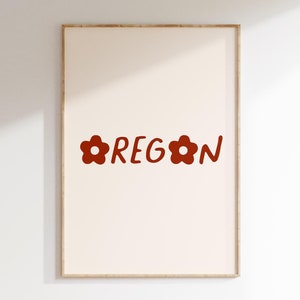 OREGON Print Oregon State Wall Art Oregon Gift Minimalist Oregon Decor Trendy Travel Poster Instant Download Printable Art 1 print