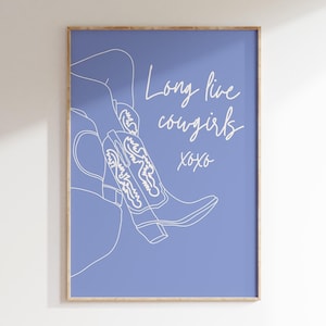 Es lebe Cowgirls Plakat Western Wand Kunst Cowgirl Stiefel Druck südlichen Wohnkultur Cowgirl Druck Cowgirl Wandkunst Digital Download