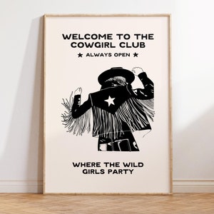 Western print cowgirl kunst aan de muur minimalistische westerse kunst print trendy cowgirl print girly western decor instant download afdrukbare kunst 1 print