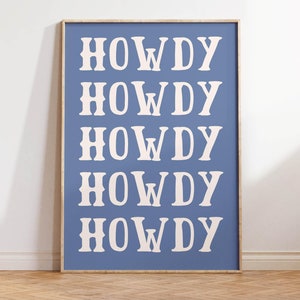Howdy Poster Western Wall Art Typography Print Minimalist Western Art Print Wild West Print Howdy Print Instant Access Printable Art 1 Print