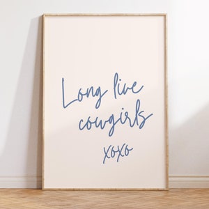 Long Live Cowgirls Poster Trendy Western Art Print Southern Home Decor Western Cowgirl Wall Art Instant Download Printable Art 1 Print