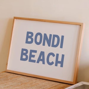 Bondi Beach Print Australië Wall Art Typografie Art Print Bondi Beach Australië Poster Sydney Print Beachy Wall Art Afdrukbare Art 1 Print