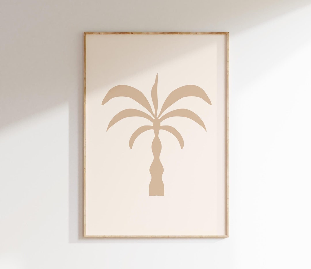 Palm Tree Print Palm Trees Abstract Wall Art Neutral Home Decor ...