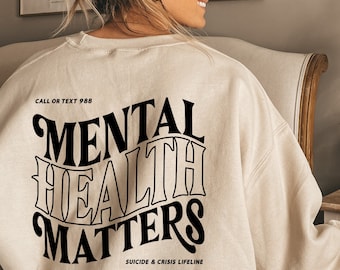 Sweat-shirt Questions de santé mentale, Self Love Club, chemise 988 Suicide Awareness