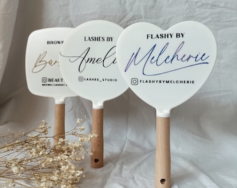 Lash and brow mirror prop, Lash Artist custom mirror gift, salon decor, eyelash beauty studio, Personalized aesthetic business gift,LashTech