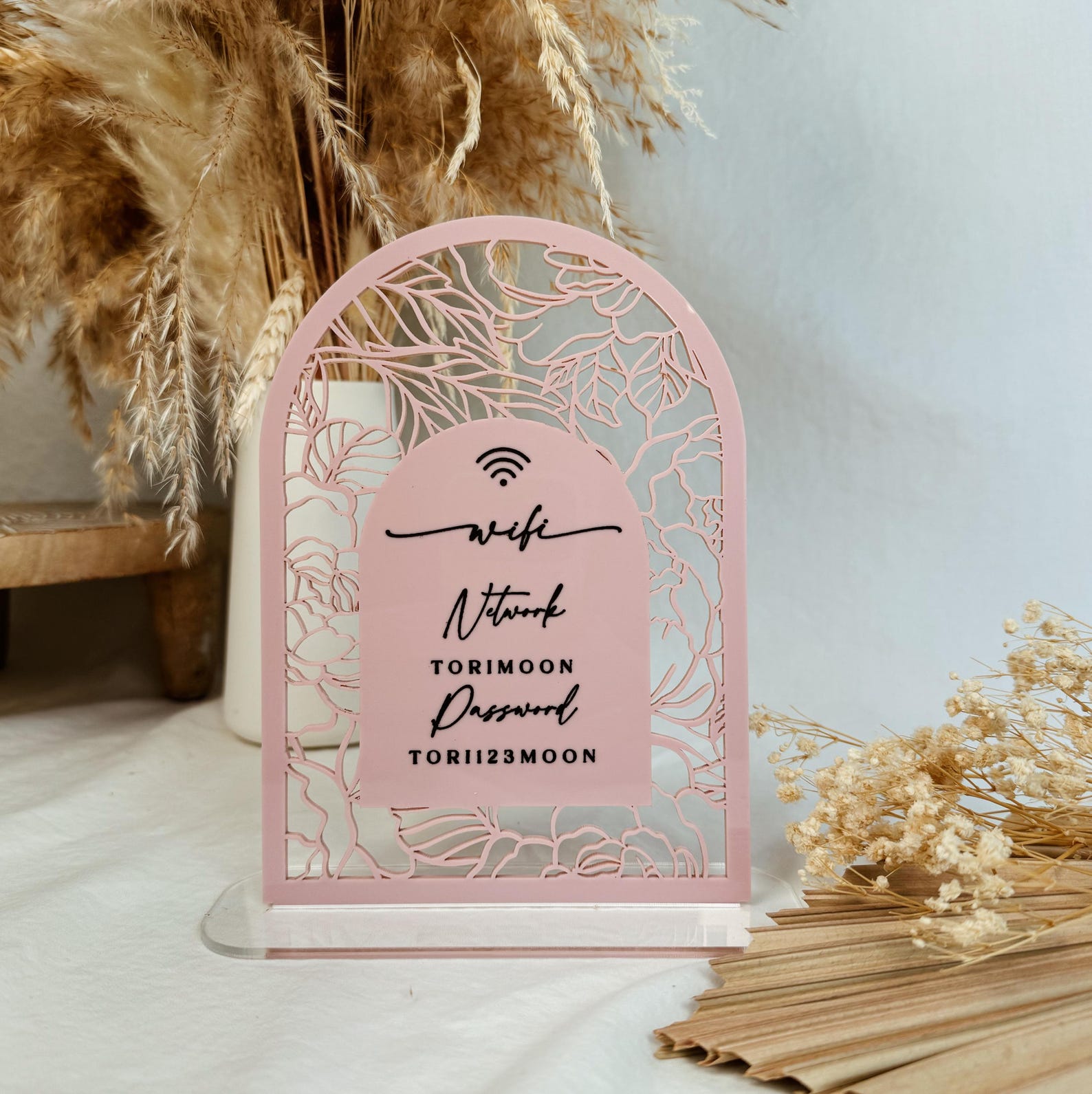 Wifi Sign Beauty Small Business, Wifi Engraving Acrylic Sign, Wifi ...