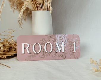 3D Botanical Acrylic Sign, Beauty Salon Door Sign, 3d Salon Door Plaque, Treatment Room Sign, Lash brow Acrylic door sign, Aesthetics sign