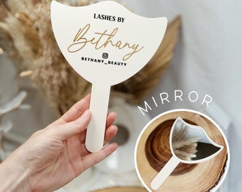 Custom Handheld Mirror, Acrylic Lash Tech Mirror Prop, Eyelash Beauty Studio Gift, Custom Aesthetic Beauty Gift, Lash Extension Face Paddle