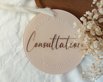 Beautician Do Not Disturb Door Sign, Treatment room sign, Beauty studio, Lash and brow Acrylic door hanger, In Session Sign, Massage, Glow