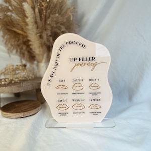 Lip Filler Injections Journey Acrylic Sign, Beauty Sign, Aesthetics Clinic Lips Sign, Spa Sign, Salon Sign, Aesthetics Clinic Injector