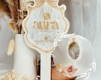 Coquette Beauty Mirror Sign, Acrylic Lash Tech Mirror Photo Prop, Custom Logo Acrylic Mirror, Custom Salon Hand Mirror,Aesthetic Beauty Gift
