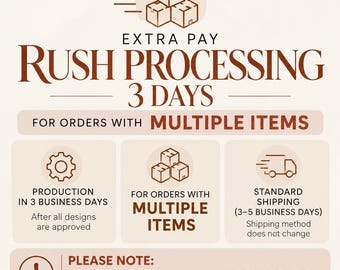 Rush processing — multiple items