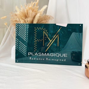 3D Logo Sign for Beauty Business, Laser Cut Logo Sign, 3D Acrylic Business Logo Sign, Custom sign, Aesthetic logo sign, Salon Logo Sign