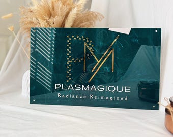 3D Logo Sign for Beauty Business, Laser Cut Logo Sign, 3D Acrylic Business Logo Sign, Custom sign, Aesthetic logo sign, Salon Logo Sign