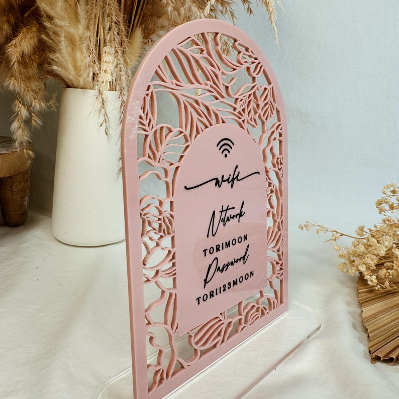 Wifi Sign Beauty Small Business, Wifi Engraving Acrylic Sign, Wifi ...