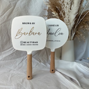 Brow Artist custom mirror, beauty studio, Personalized aesthetic business gift, Lash and brow mirror prop, small business mirrors for salons