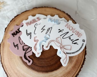 Coquette Acrylic Nail Prop, Nailfie Media Prop, Small business Manicurist gift, Nail tech gift, Beauty salon accessory, Beauty logo Sign