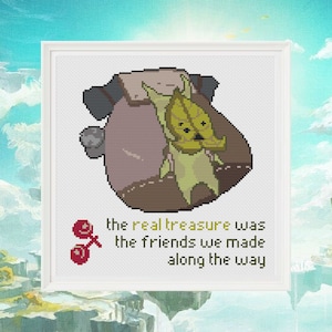 Padrão de ponto cruz de Zelda Korok: Arte fácil para jogos (download em PDF)