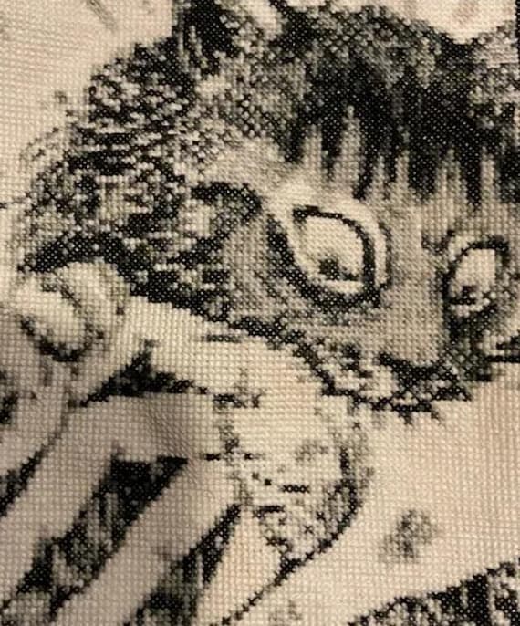 Junji Ito Sudden Attack Cat Cross Stitch Pattern: Anime Manga (PDF